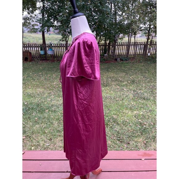Vanity Fair Womens Pink Satin Nightgown Size L Nylon Vintage - Picture 3 of 7